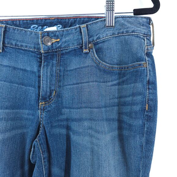 Eddie Bauer Ranch P10 Specially Dyed Denim Mid Rise Curvy Bootcut Jean Med Wash - Picture 5 of 12